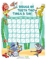 Color Brushing Chart for Children